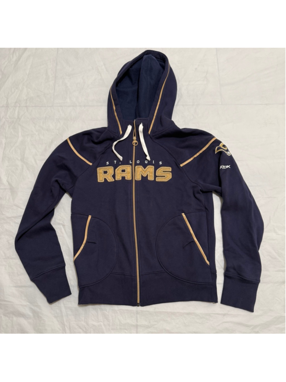 Reebok St. Louis Rams NFL Full-Zip Hoodie Navy Blue Women’s Size Medium